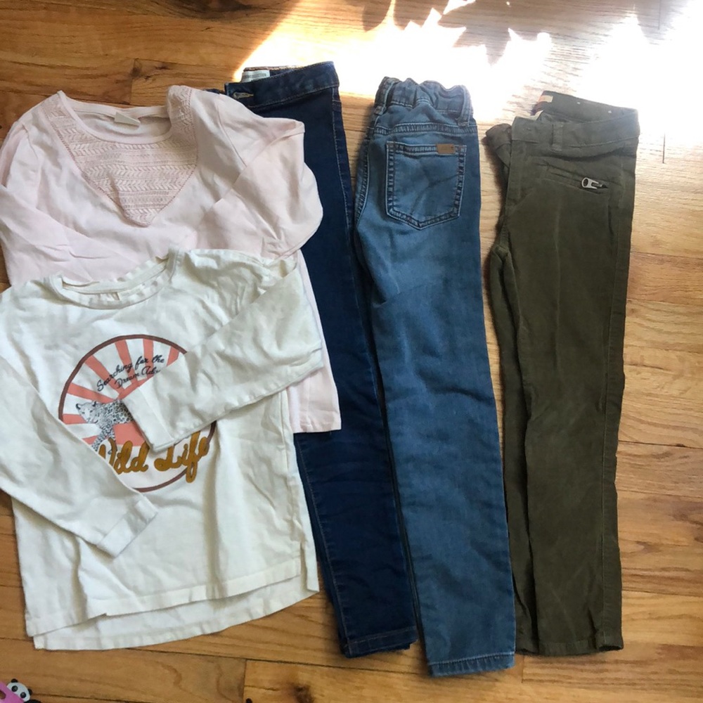 Child girl size 6-7 clothes lot Zara jeans